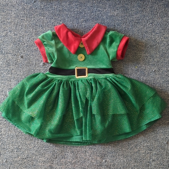 Green and Red Kids Elf Costume - Picture 1 of 5